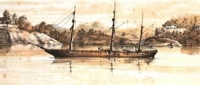 CSS Alabama in Singapore, September 1863. Click for full size. CSS Alabama in Singapore, September 1863 image. Click for full size.