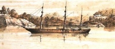 CSS Alabama in Singapore, September 1863 image. Click for full size.