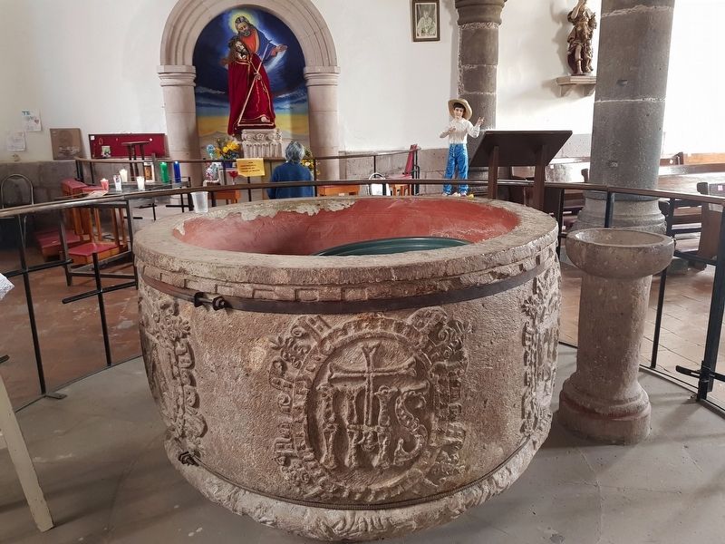 A Baptismal Font in the Church of San Pedro and San Pablo image. Click for full size.
