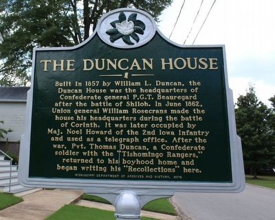 The Duncan House Marker image. Click for full size.