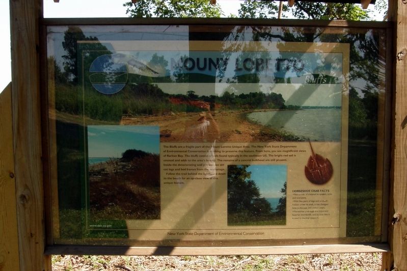 Mount Loretto Bluffs wayside image. Click for full size.