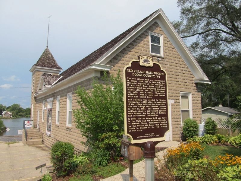 Old Village Hall-Neosho Dodge County, WI Marker image. Click for full size.