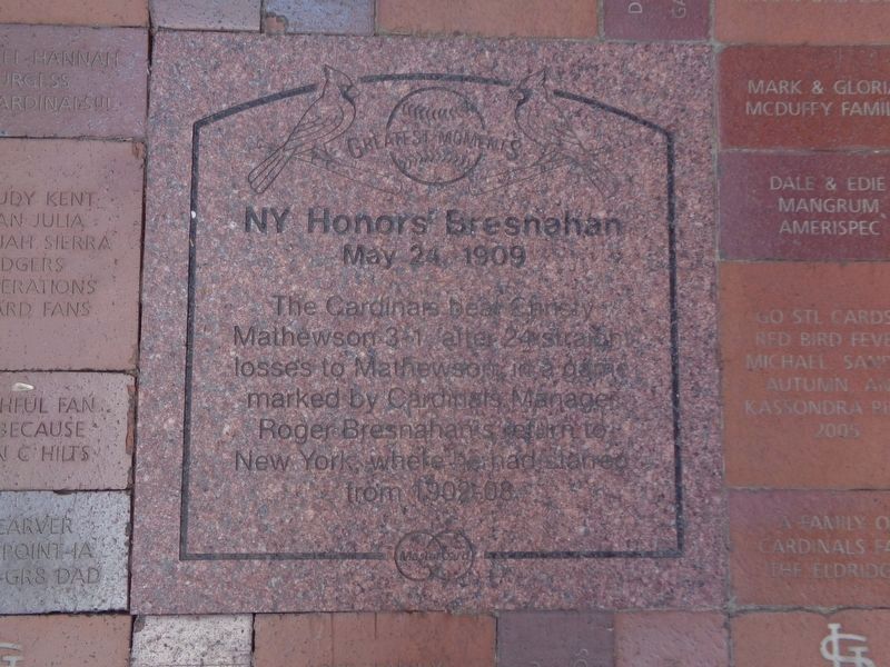 NY Honors Bresnahan Marker image. Click for full size.