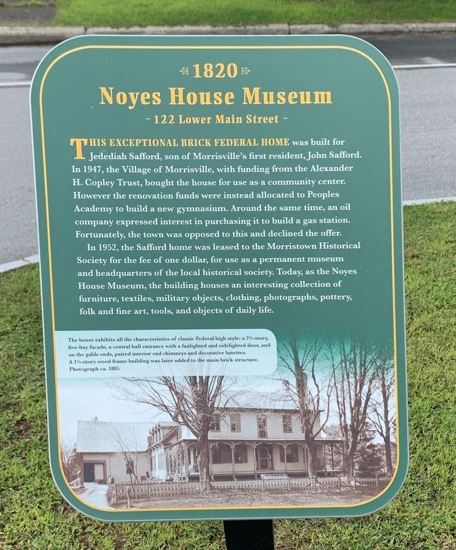 Noyes House Museum Marker image. Click for full size.