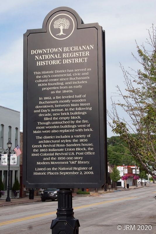 Downtown Buchanan Historic District Marker image. Click for full size.