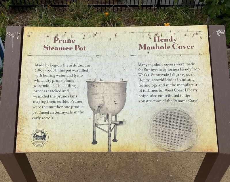 Prune Steamer Pot / Hendy Manhole Cover Marker image. Click for full size.