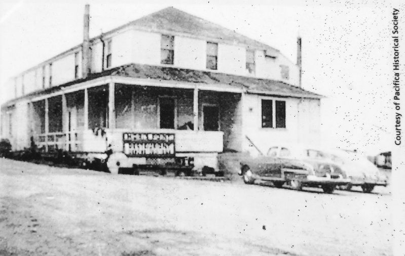 Marker detail: Mori’s Point Inn, 1952 image. Click for full size.