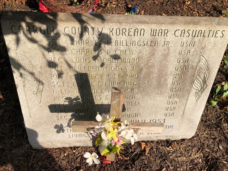 Carroll County Korean War Casualties Marker image. Click for full size.