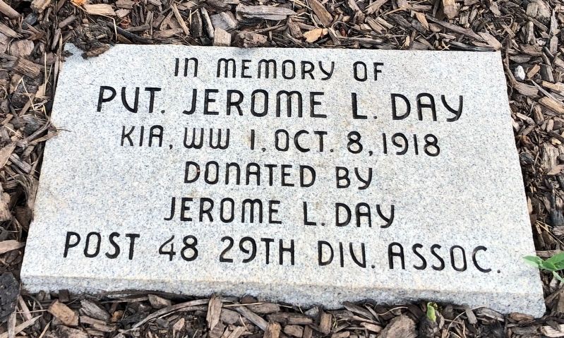 Pvt. Jerome L. Day Marker image. Click for full size.