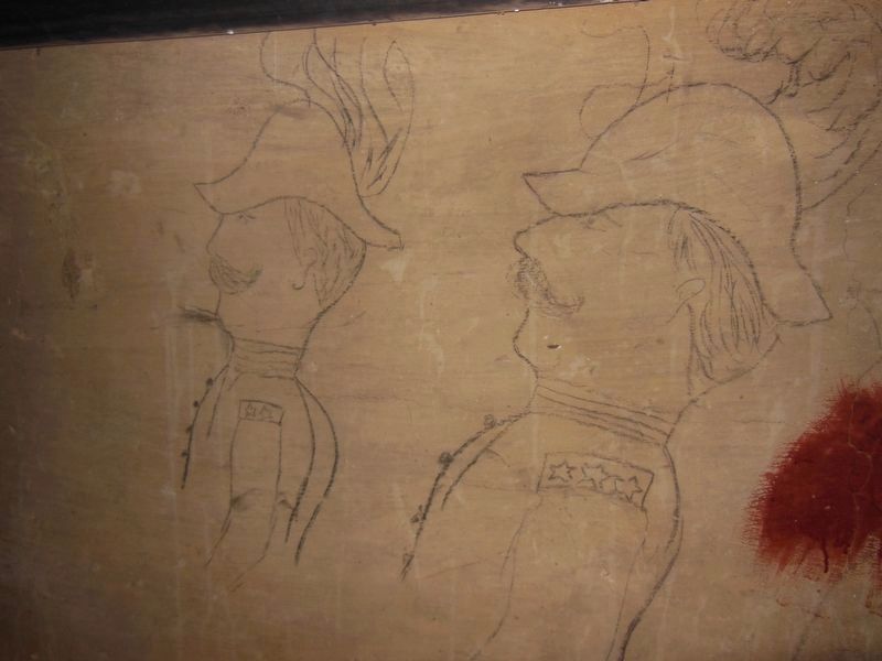 Civil War Graffiti Located In The Attic Of Colonial Manor image. Click for full size.