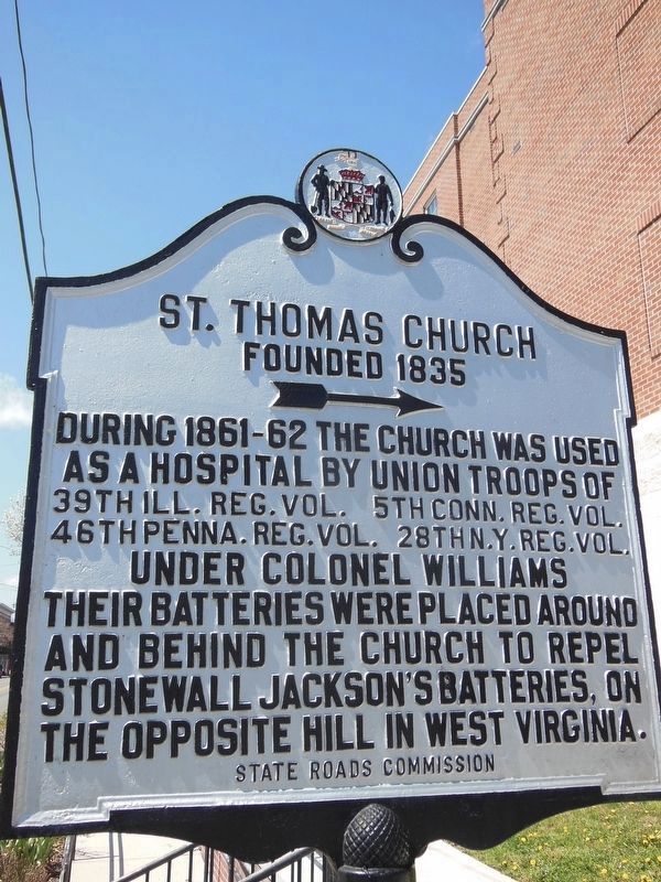 St. Thomas Church Marker. Click for full size. St. Thomas Church Marker image. Click for full size.