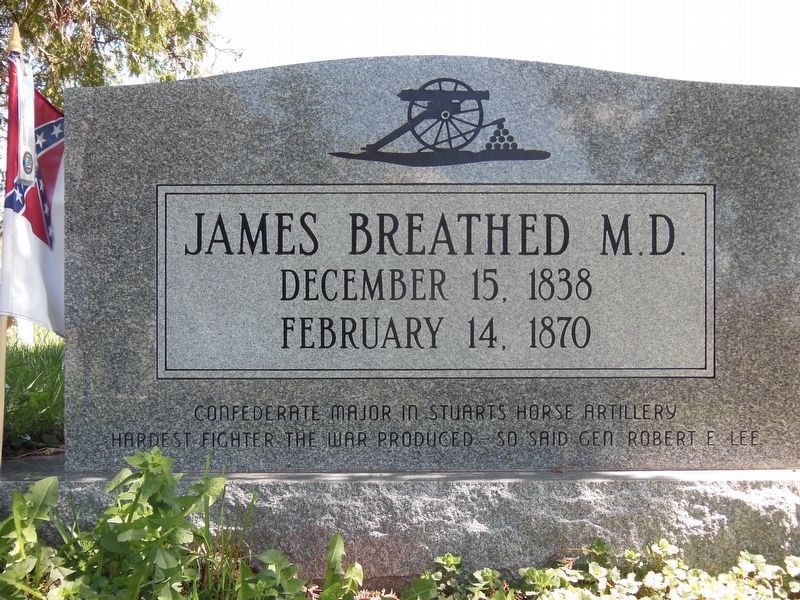 Major James Breathed Gravestone. Click for full size. Major James Breathed Gravestone image. Click for full size.
