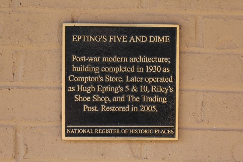 Epting's Five and Dime Marker image. Click for full size.