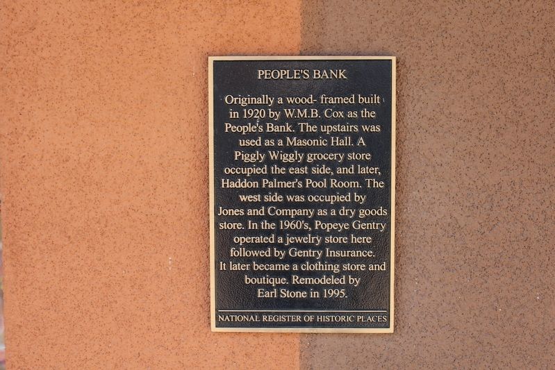 People's Bank Marker image. Click for full size.