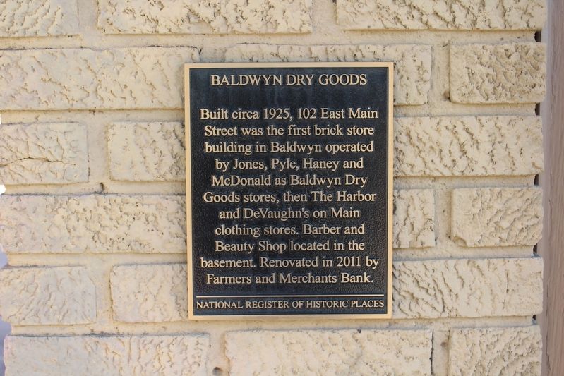 Baldwyn Dry Goods Marker image. Click for full size.