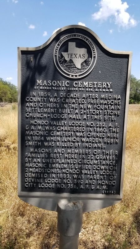 Masonic Cemetery Marker image. Click for full size.