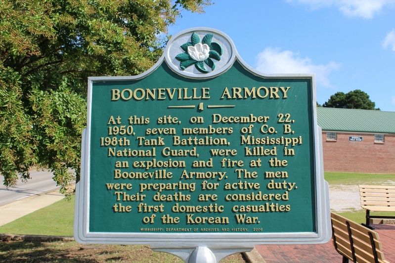 Booneville Armory Marker image. Click for full size.