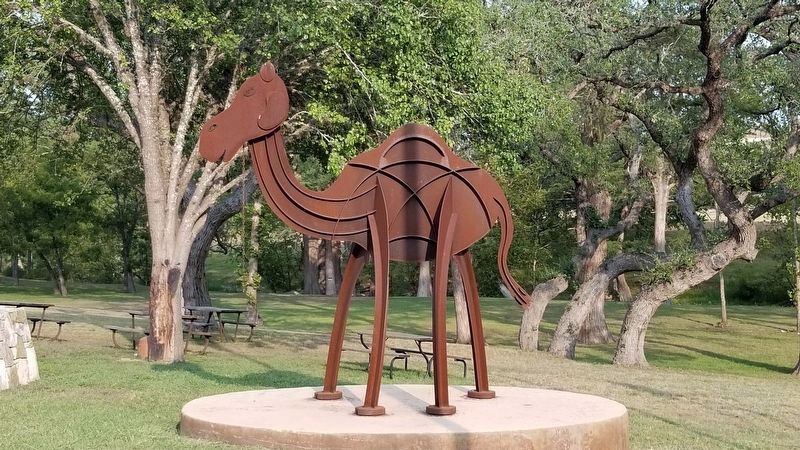 Camel statue near the Camp Verde General Store and Post Office Marker image. Click for full size.