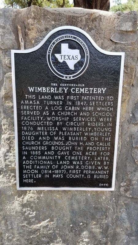 The Century-Old Wimberley Cemetery Marker image. Click for full size.