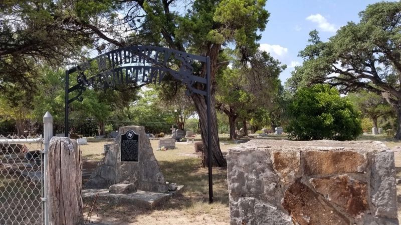 The Century-Old Wimberley Cemetery and Marker image. Click for full size.