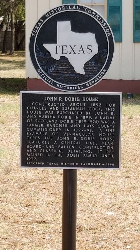 John R. Dobie House Marker image. Click for full size.