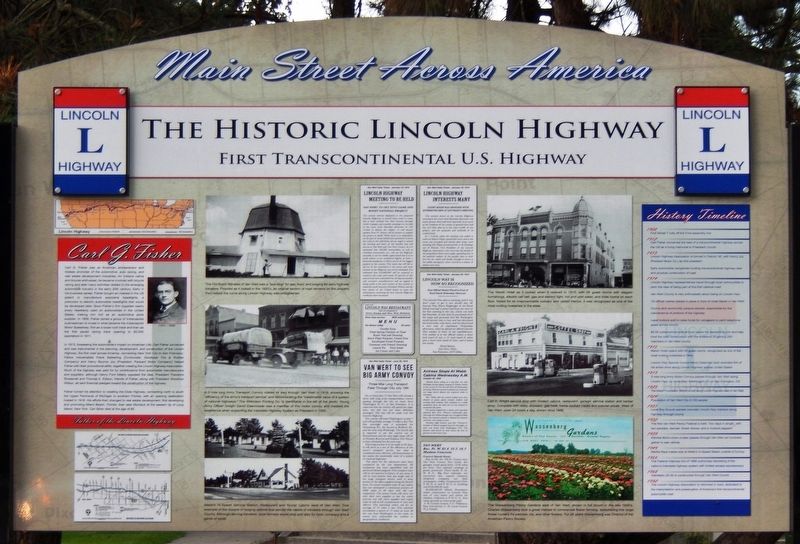 The Historic Lincoln Highway Marker image. Click for full size.