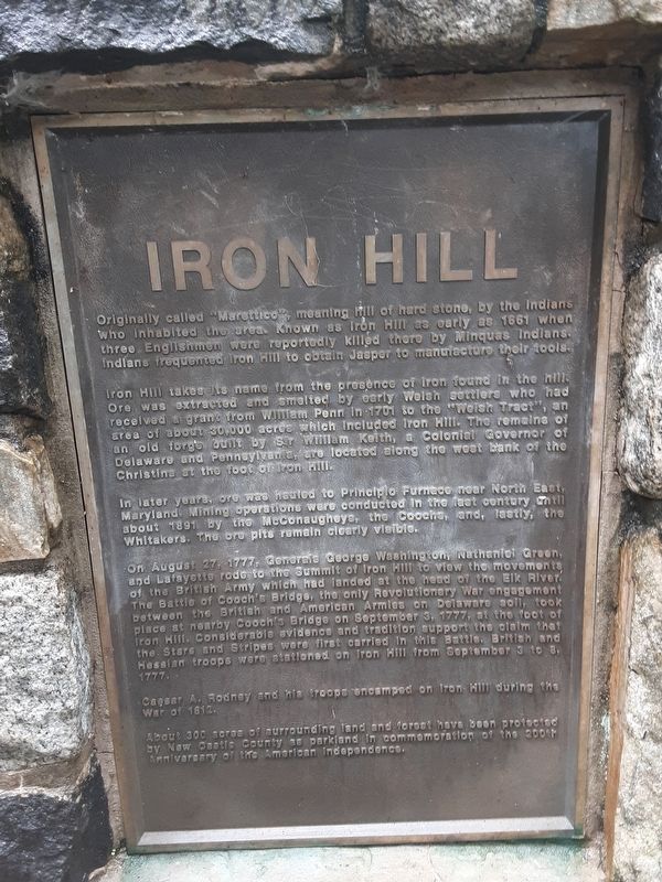 Iron Hill Marker image. Click for full size.