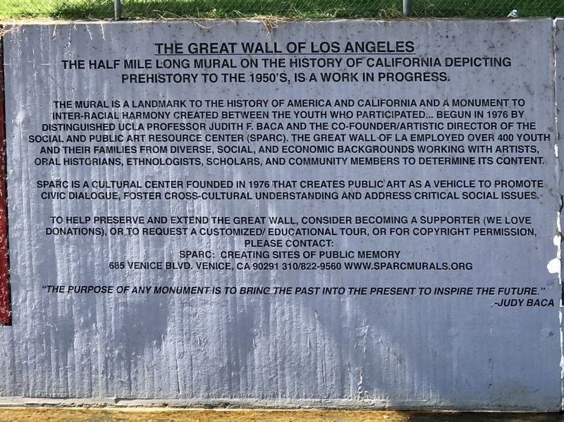 The Great Wall of Los Angeles Marker image. Click for full size.