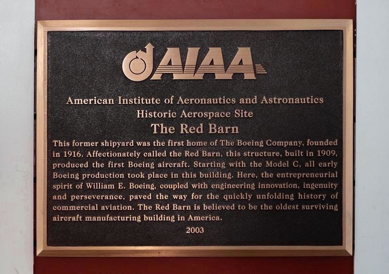 AIAA Marker, located inside the Museum image. Click for full size.