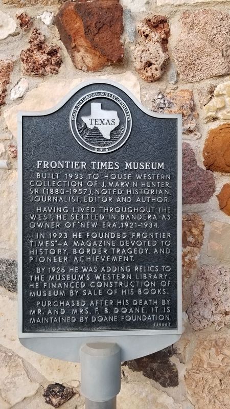 Frontier Times Museum Marker image. Click for full size.