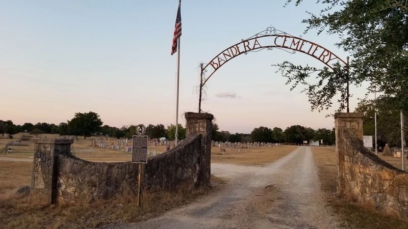Bandera Cemetery and Marker image. Click for full size.