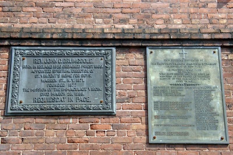 Rev. John C. Drumgoole. plaque. Click for full size. Rev. John C. Drumgoole. plaque image. Click for full size.