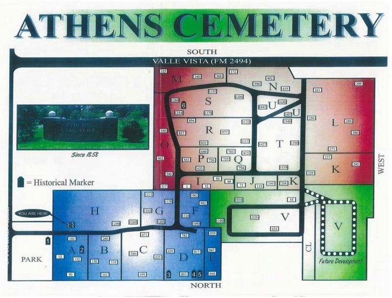 Athens Cemetery Map image. Click for full size.