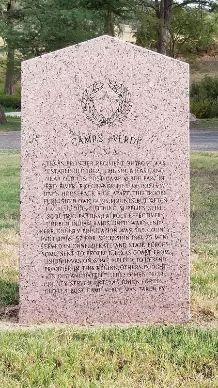Camps Verde C.S.A. Marker. Click for full size. Camps Verde C.S.A. Marker image. Click for full size.