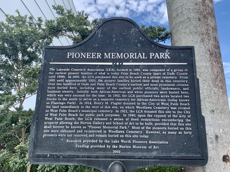 Pioneer Memorial Park Marker image. Click for full size.