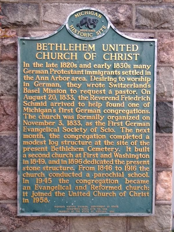 Bethlehem United Church of Christ Marker image. Click for full size.