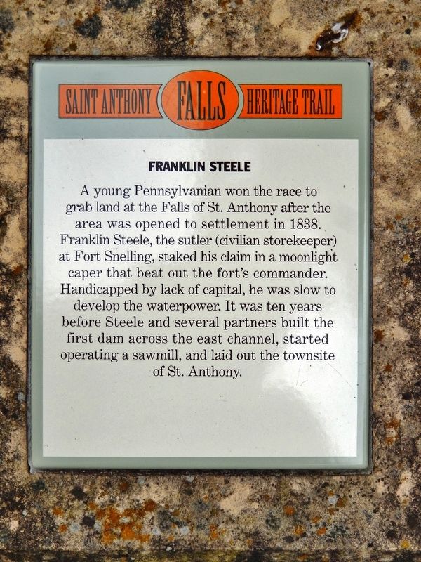 Franklin Steele Marker. Click for full size. Franklin Steele Marker image. Click for full size.