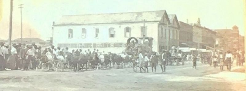 Middle Center right): Circus Parade through town 1905 image. Click for full size.