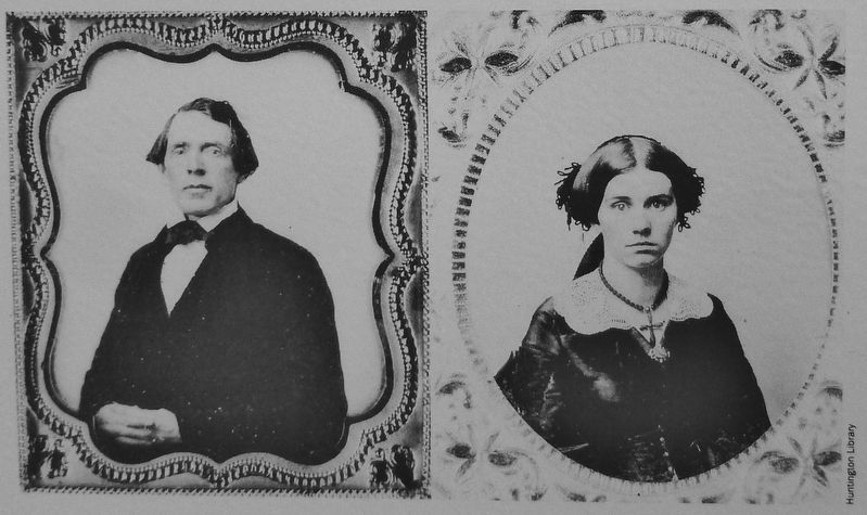 Marker detail: John Wesley North & Ann Loomis North image. Click for full size.