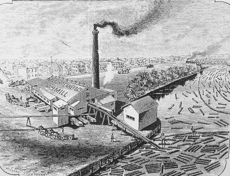 Marker detail: The Nelson-Tenney Sawmill image. Click for full size.