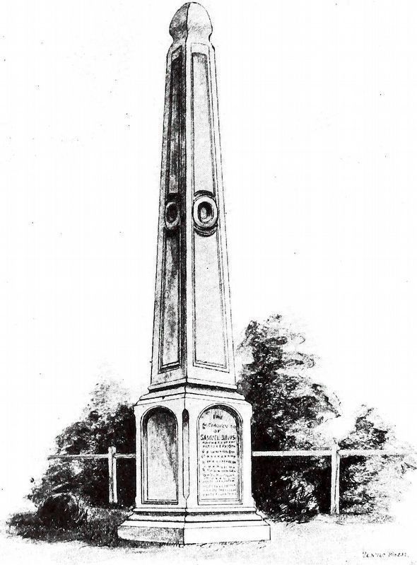 Monument at Sam Davis's Grave Erected by His Father image. Click for full size.