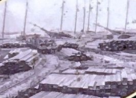 (Top Left) Lumber stacked in Brunswick a major export in the late 19th century.. Click for full size. (Top Left) Lumber stacked in Brunswick a major export in the late 19th century. image. Click for full size.