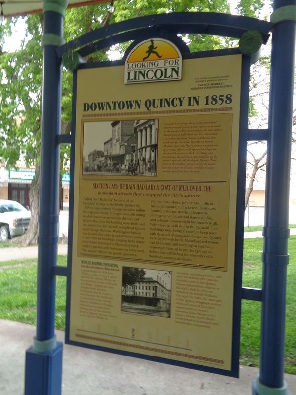Downtown Quincy in 1858 Marker image. Click for full size.