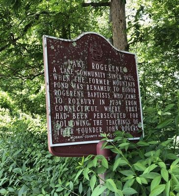 Lake Rogerene Marker. Click for full size. Lake Rogerene Marker image. Click for full size.