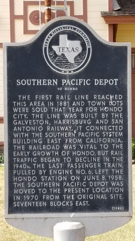 Southern Pacific Depot Marker image. Click for full size.