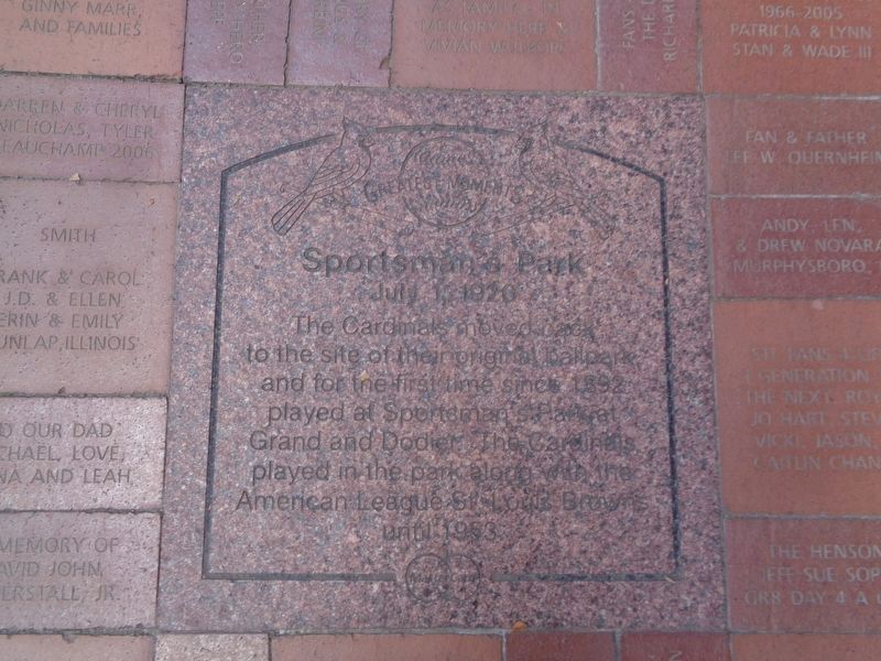 Sportsman's Park Marker. Click for full size. Sportsman's Park Marker image. Click for full size.