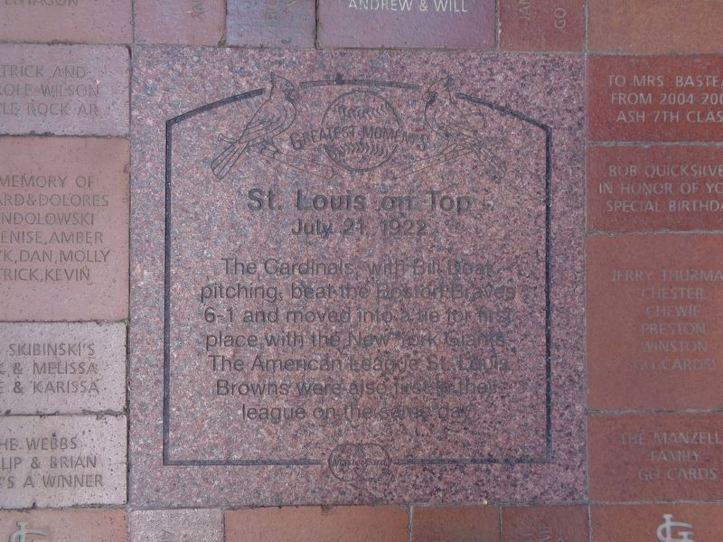 St. Louis on Top Marker. Click for full size. St. Louis on Top Marker image. Click for full size.