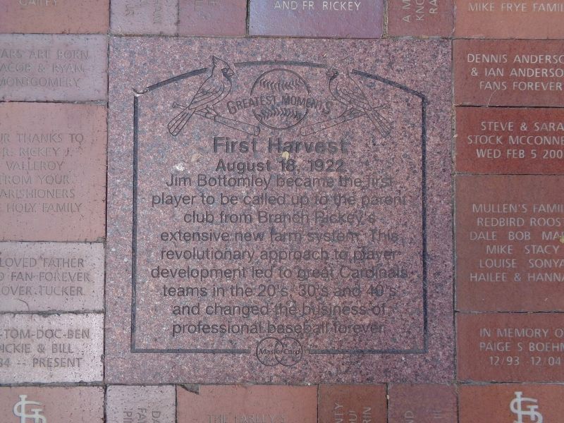 First Harvest Marker. Click for full size. First Harvest Marker image. Click for full size.