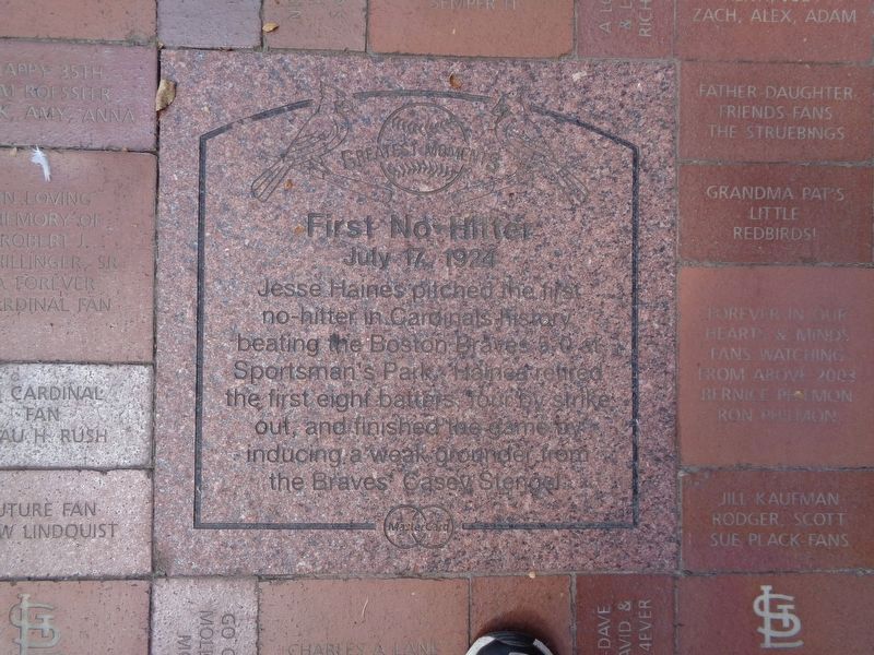First No-Hitter Marker. Click for full size. First No-Hitter Marker image. Click for full size.