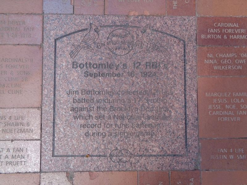 Bottomley's 12 RBI's Marker image. Click for full size.